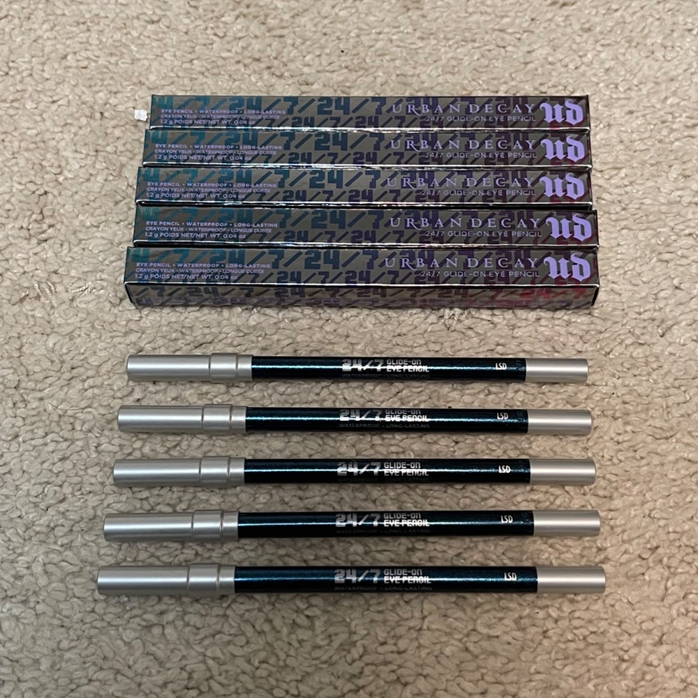 5 x UD Urban Decay 24/7 Glide-On eye Pencil LSD NWOB